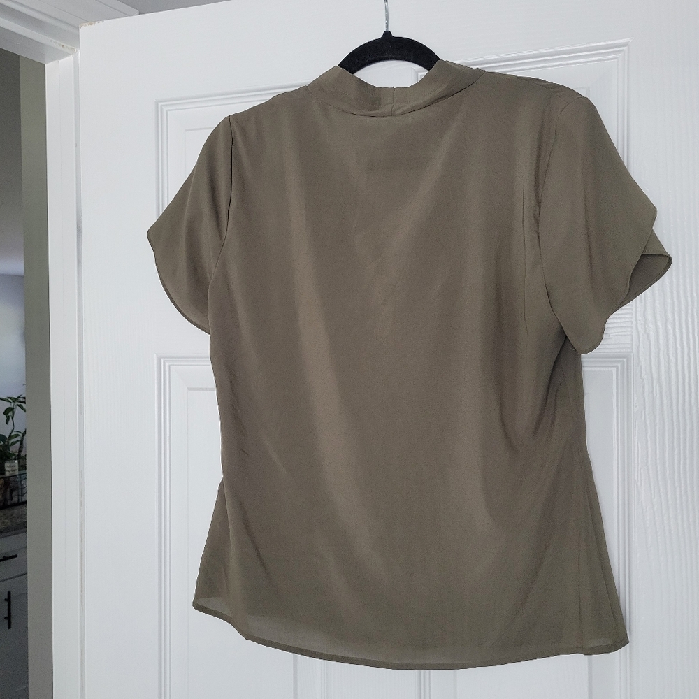 Calvin Klein Women's Olive Blouse - Picture 3 of 3
